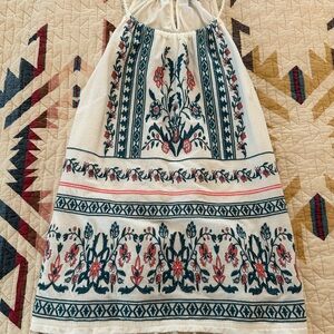 Bohemian Floral Halter Dress